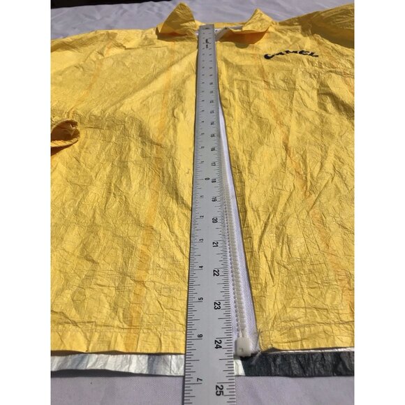Vtg 90s Joe Camel Cigarettes Zip Advertising Jacket Yellow Promo Cigarettes L XL - Picture 11 of 16